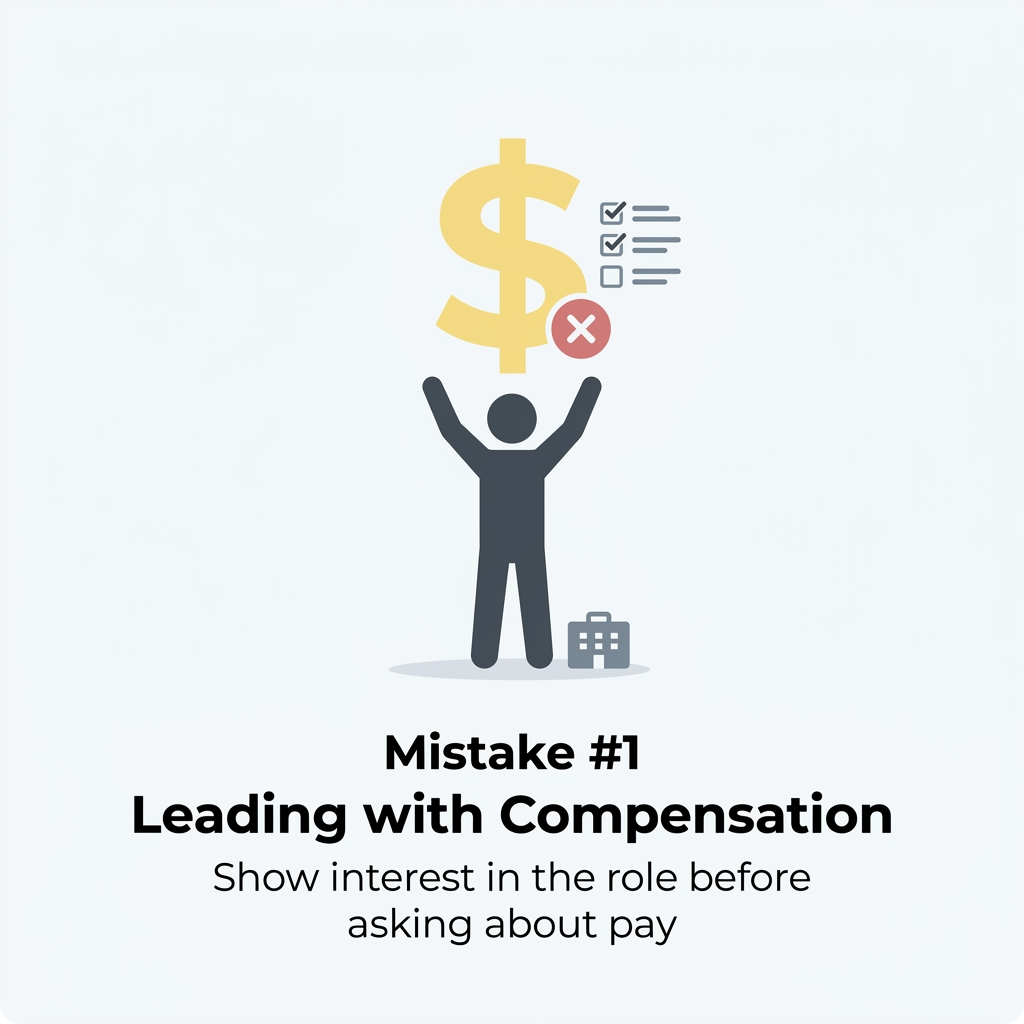 Icon of a job candidate silhouette and a dollar sign, representing a focus on salary above everything else.