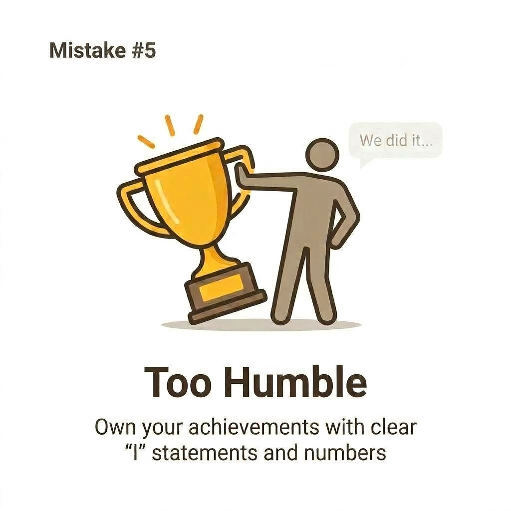 Icon of an upward arrow beside a person silhouette, symbolizing taking credit for personal achievements.